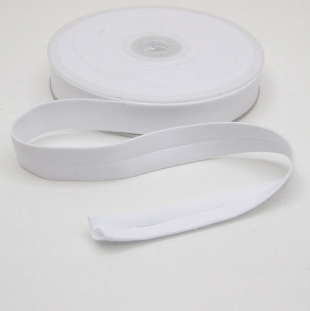 Cotton Stretch Jersey Binding 18mm - White
