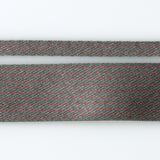 Stitched Cotton Tape - Grey/Red