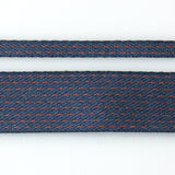 Stitched Cotton Tape - Navy/Red