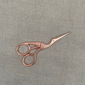 Rose Gold Stork Embroidery Scissors