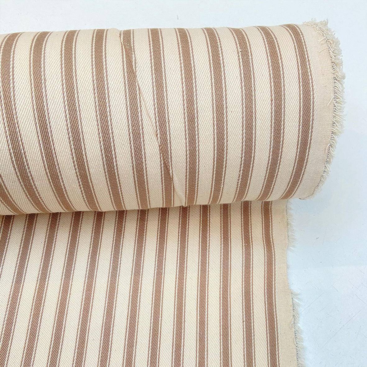 Cotton Ticking - Taupe