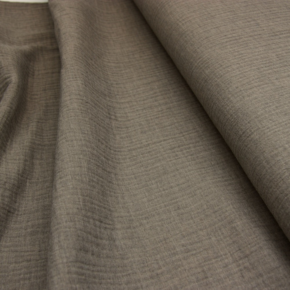 Cotton Double Gauze - Melange Taupe