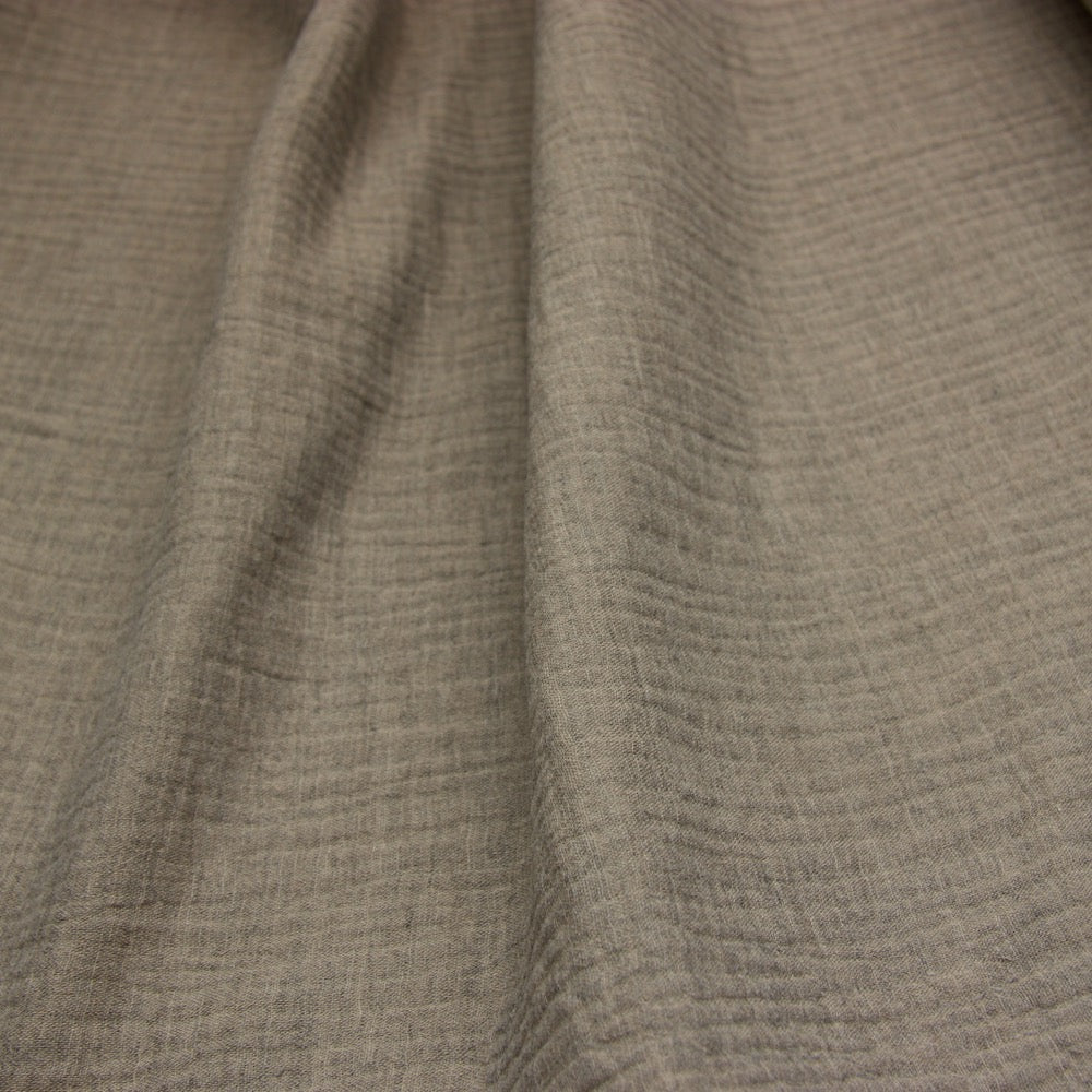 Cotton Double Gauze - Melange Taupe