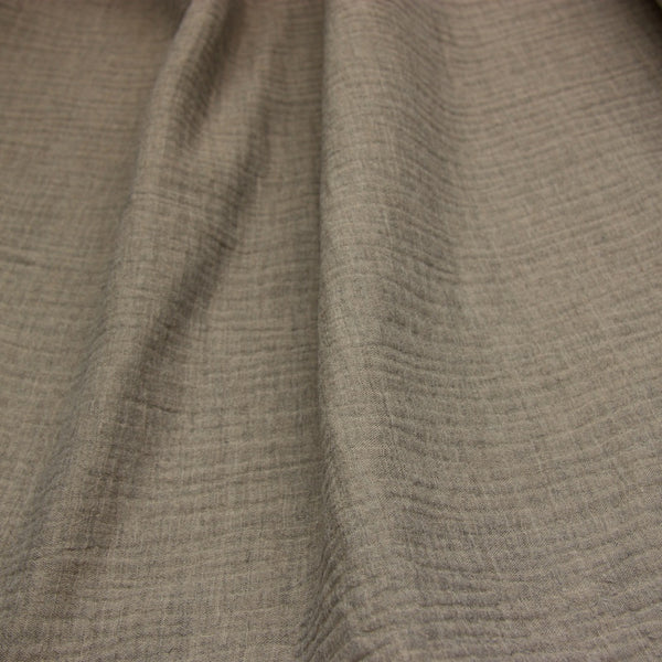 Cotton Double Gauze - Melange Taupe