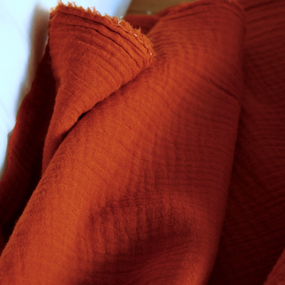 Cotton Double Gauze - Terracotta