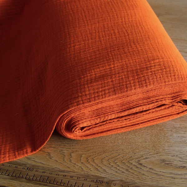 Cotton Double Gauze - Terracotta