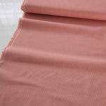 Japanese medium weight small check cotton shirting fabric in coral red