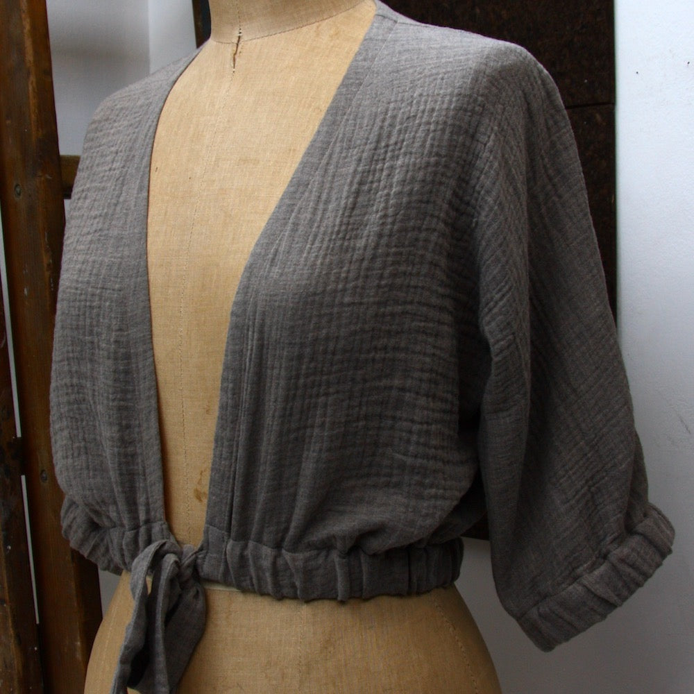Cotton Double Gauze - Melange Taupe