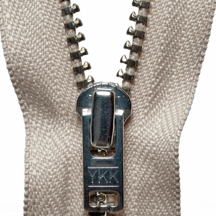 Metal Trouser Zip - Beige 572