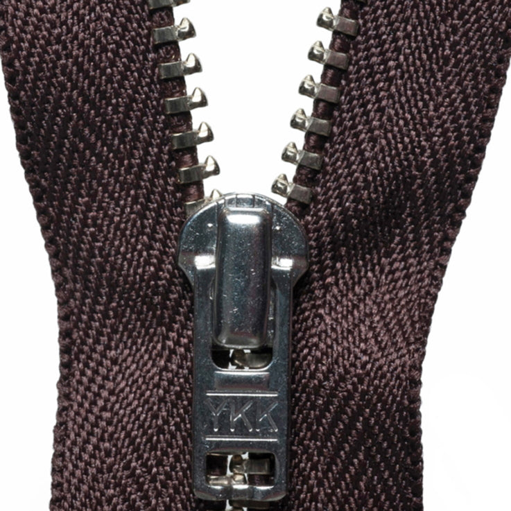 Metal Trouser Zip - Brown 570