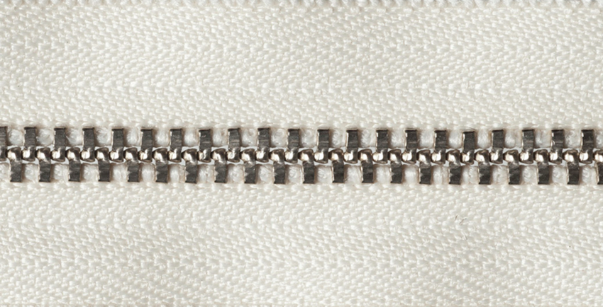 Metal Trouser Zip - Light Ecru 801