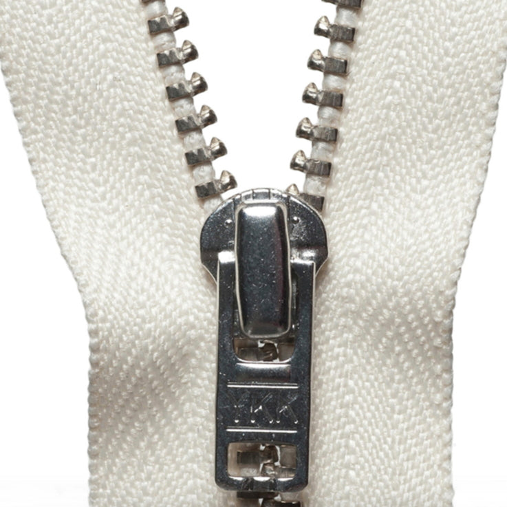 Metal Trouser Zip - Light Ecru 801