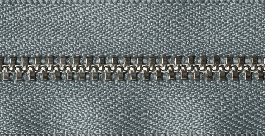Metal Trouser Zip - Mid Grey 577