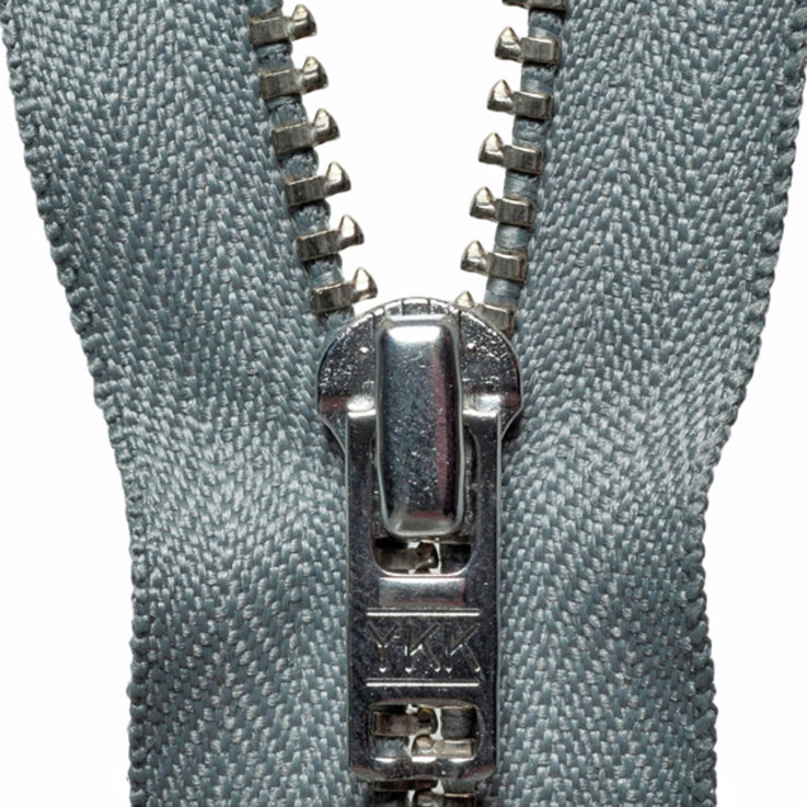 Metal Trouser Zip - Mid Grey 577
