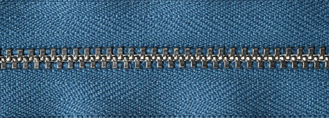 Metal Trouser Zip - Slate Blue 145
