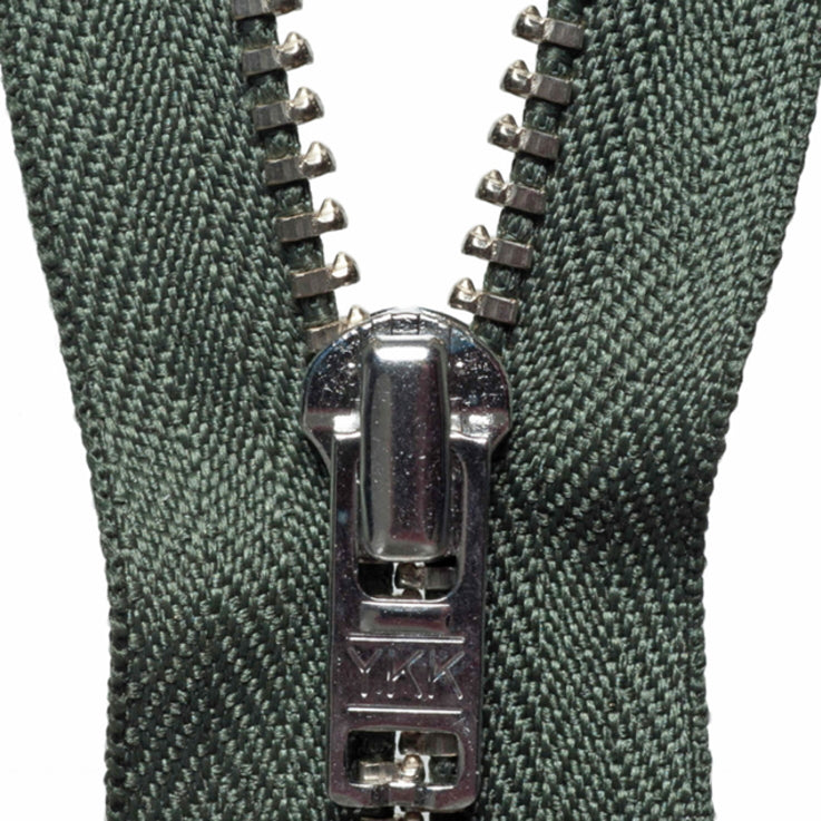 Metal Trouser Zip - Spruce Green 567