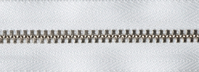 Metal Trouser Zip - White 501