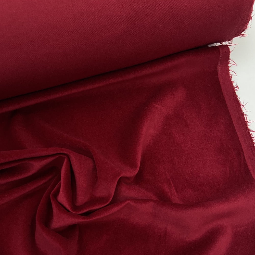 Cotton Velvet - Crimson