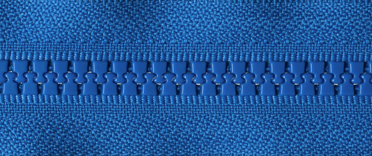 Heavy Vislon Open-Ended Zip - Bright Blue 918
