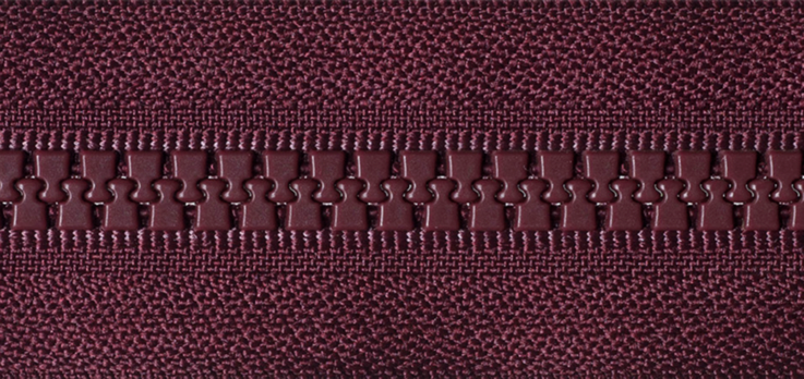 Heavy Vislon Open-Ended Zip - Burgundy 048