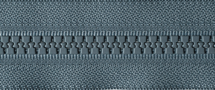 Heavy Vislon Open-Ended Zip - Dark Grey 578