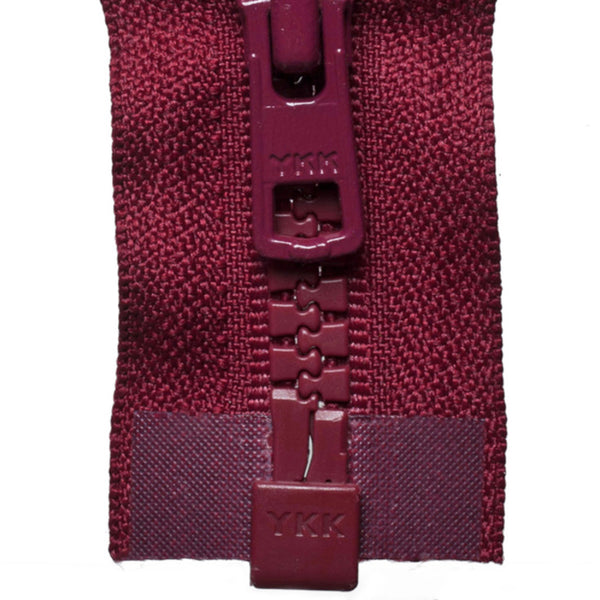 Chunky Open-Ended Zip - Dark Wine 527