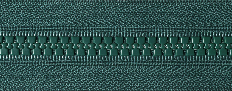 Heavy Vislon Open-Ended Zip - Forest Green 890