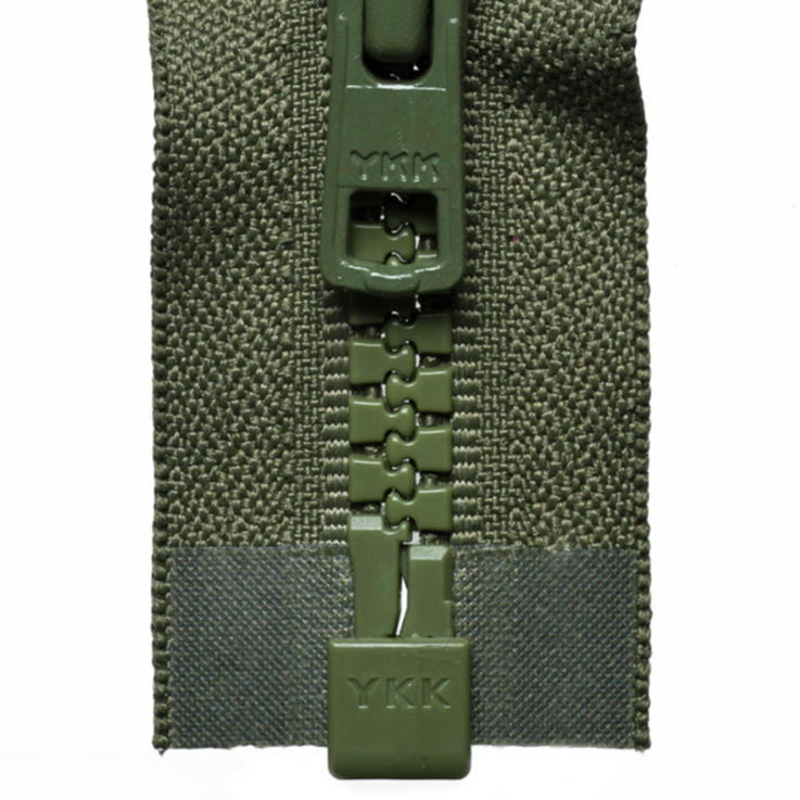 Heavy Vislon Open-Ended Zip - Khaki 566