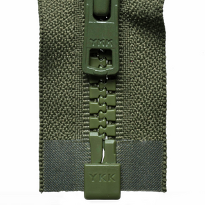 Heavy Vislon Open-Ended Zip - Khaki 566