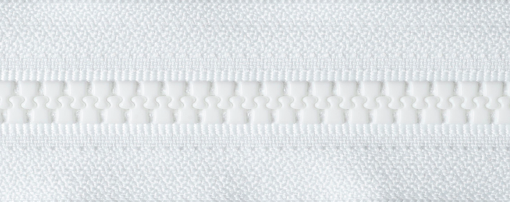Heavy Vislon Open-Ended Zip - White 501