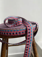 Woven Track Webbing 38mm - Red/Multi
