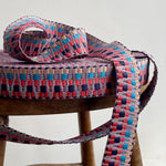 Woven Track Webbing 38mm - Red/Multi