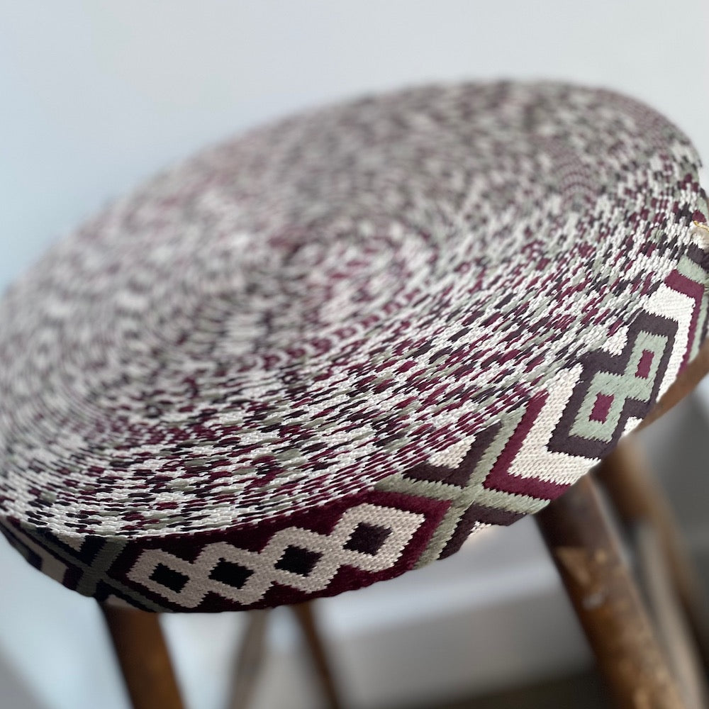 Aztec Webbing 38mm - Burgundy/Brown