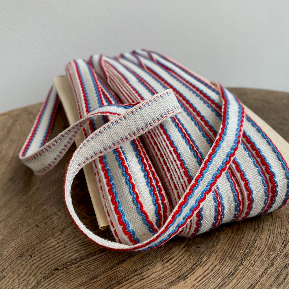 Vintage Stitched Trim - White