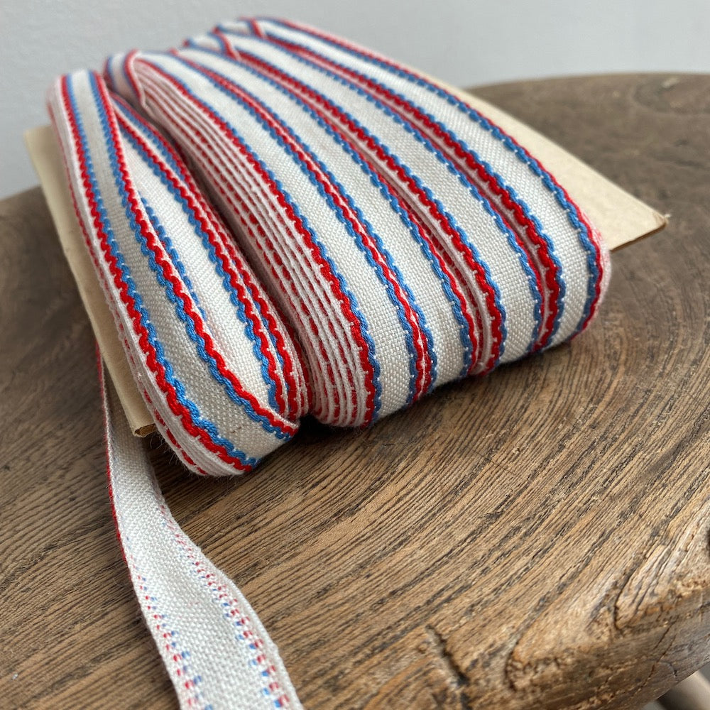 Vintage Stitched Trim - White