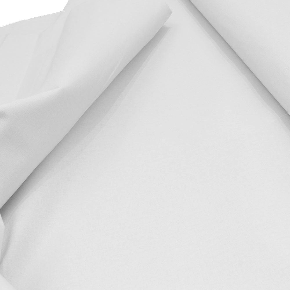 Wide Cotton Plains - White