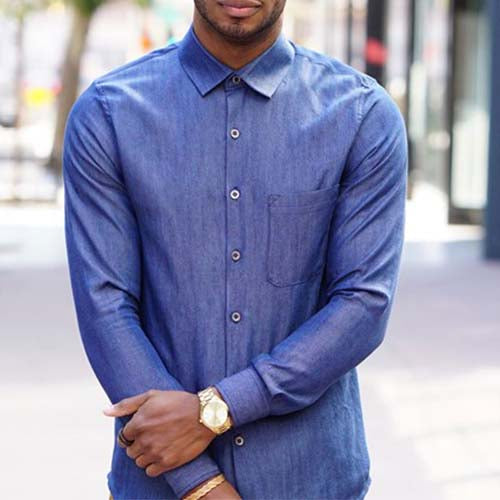 Simplicity Mens' 8427 - Men's Fitted Shirt with Collar and Cuff Variations