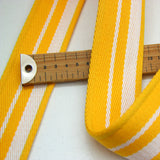 Striped Webbing 50mm - Yellow/White