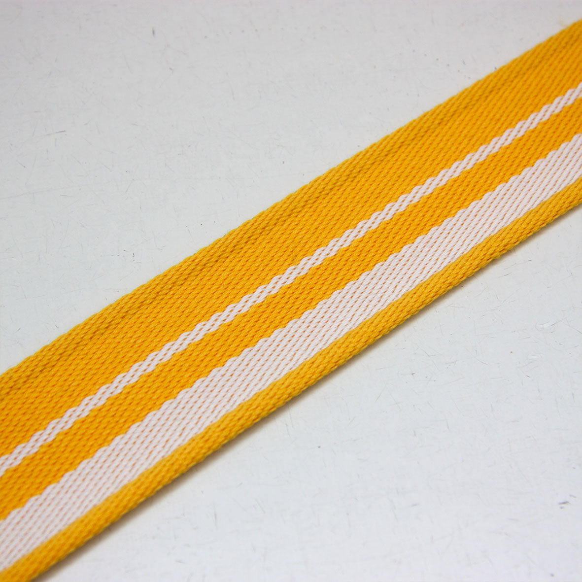 Striped Webbing 50mm - Yellow/White