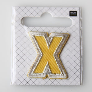 Iron-On Alphabet Patch - X